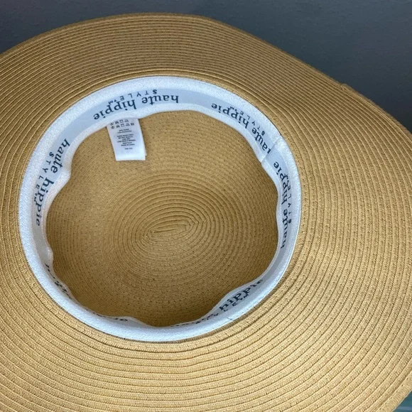 Haute Hippie Tan Hat with Black Ribbon - Picture 6 of 6